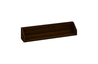 CPA 1 - 120 police na zeď, deska 18 mm, 240x1200x240, ořech královský